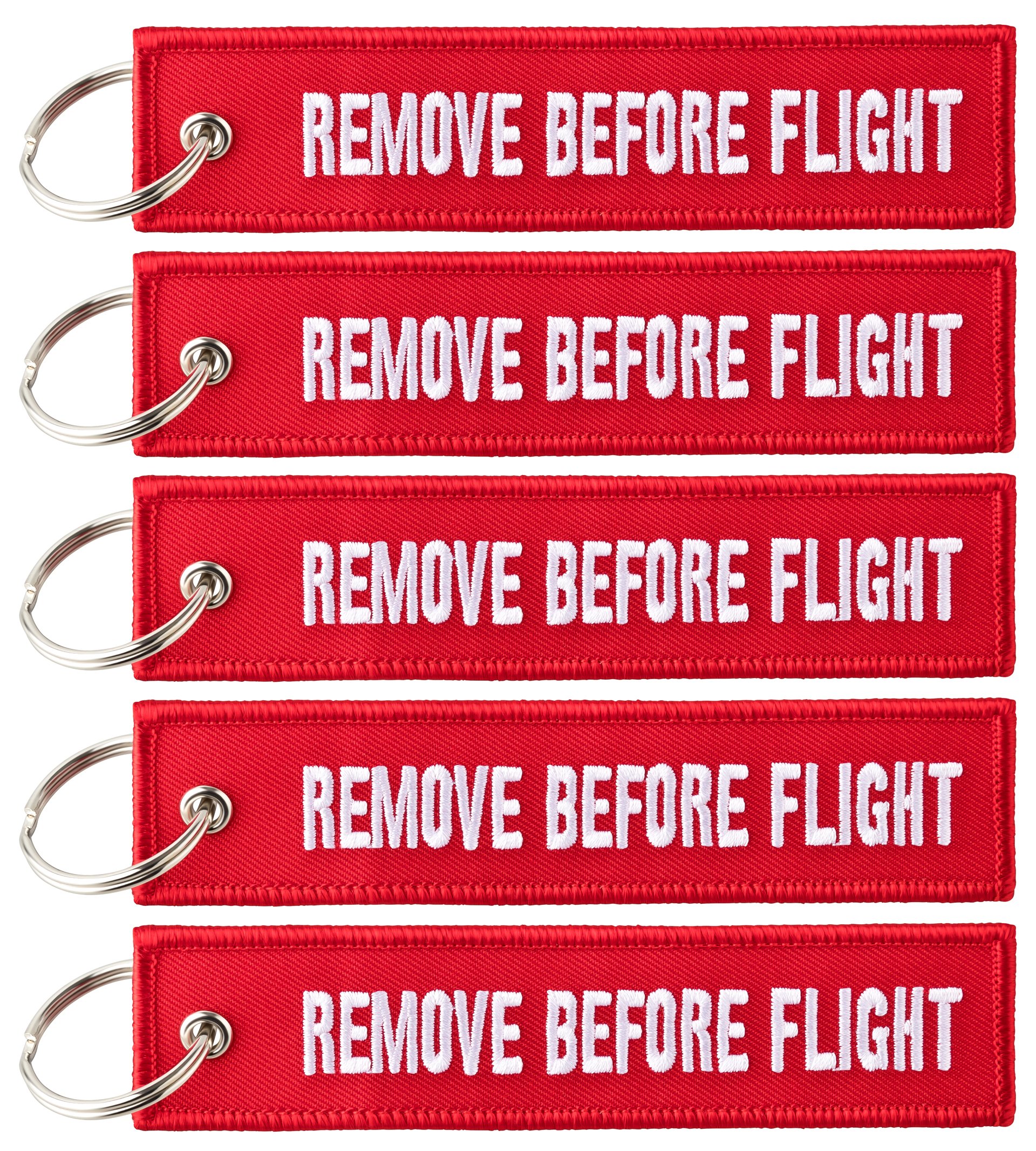 REMOVE BEFORE FLIGHT Keyring Keychain 5X