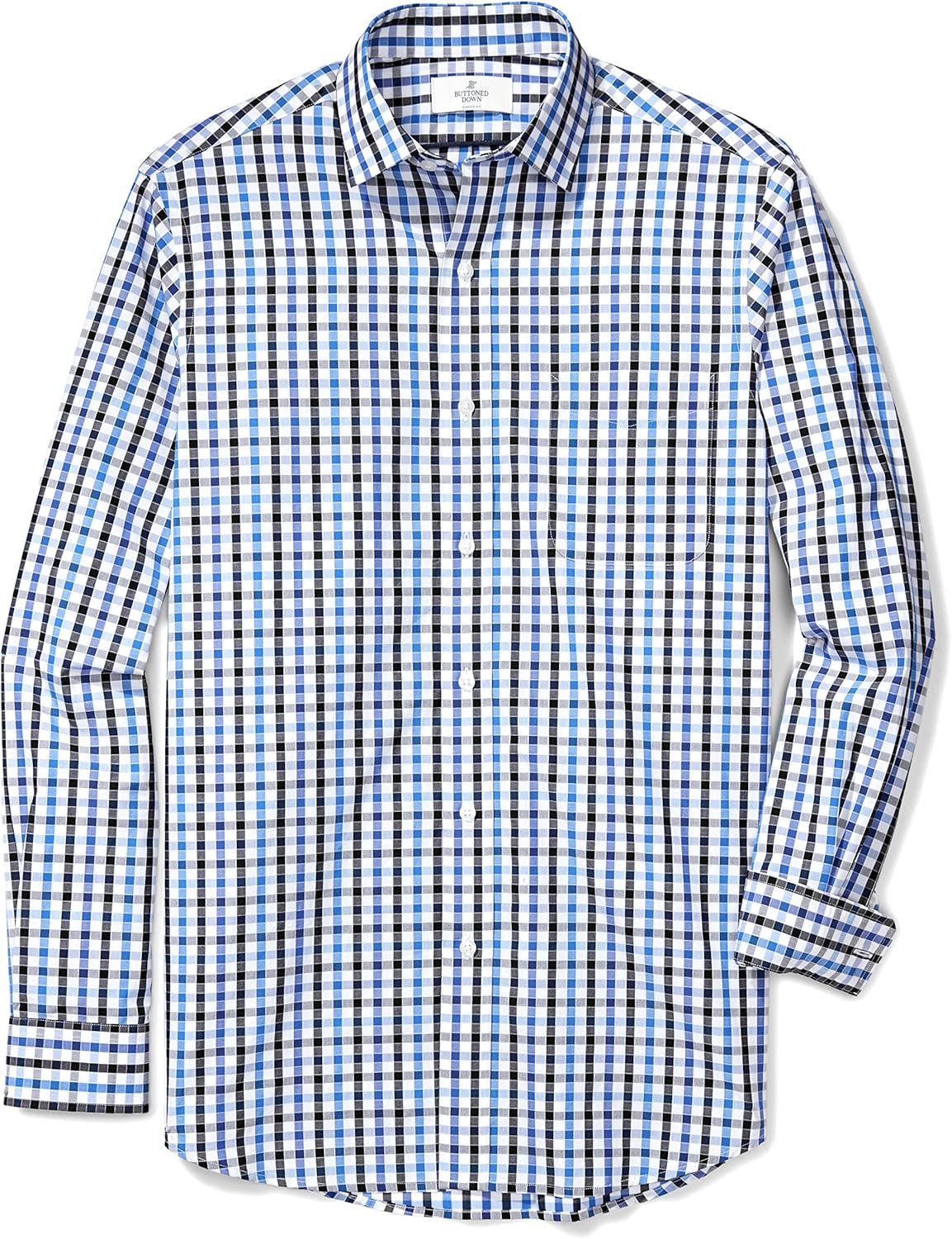 BUTTONED DOWN Men's Classic Fit Spread-Collar Supima Cotton Dress Casual Shirt: Clothing
