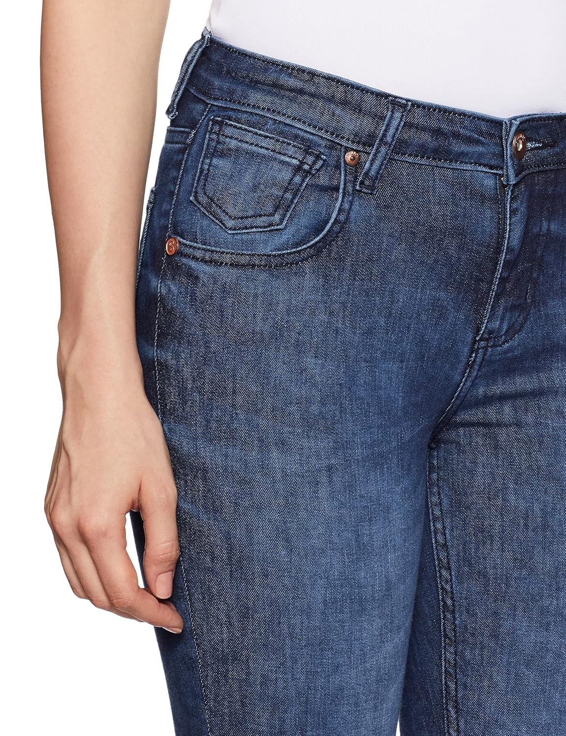 symbol amazon brand women's mid waist skinny jeans