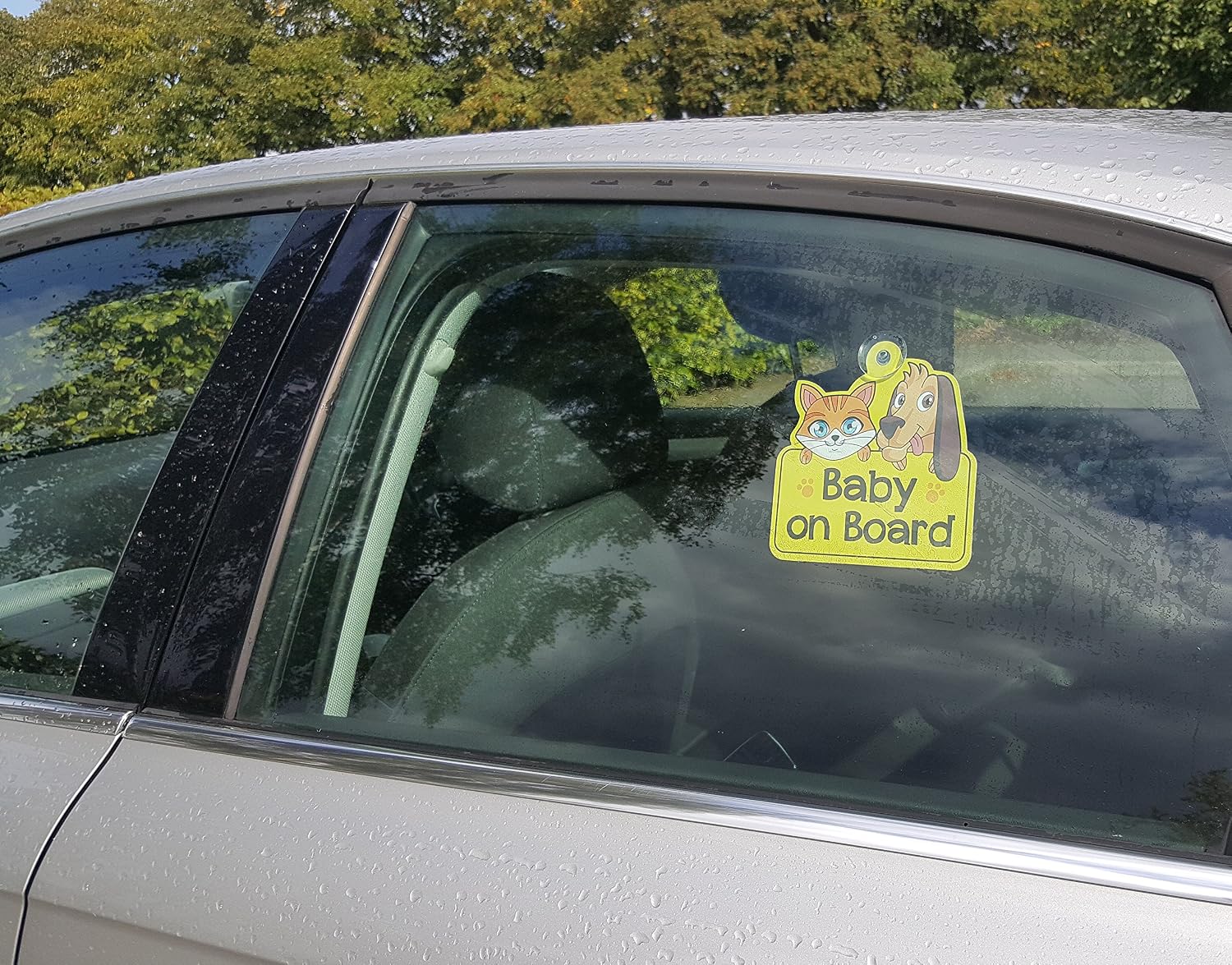 Baby on Board car sign for car window, Great gift/gifts/present/presents for new baby girl, boy, kid, child, children - Image 5