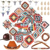Southwestern Iron On Embroidered Clothing Patches: Meneng Western 32Pcs Embroidery Patch for DIY Crafts - Cowboys Cowgirls Hats Backpacks Jackets Shirts