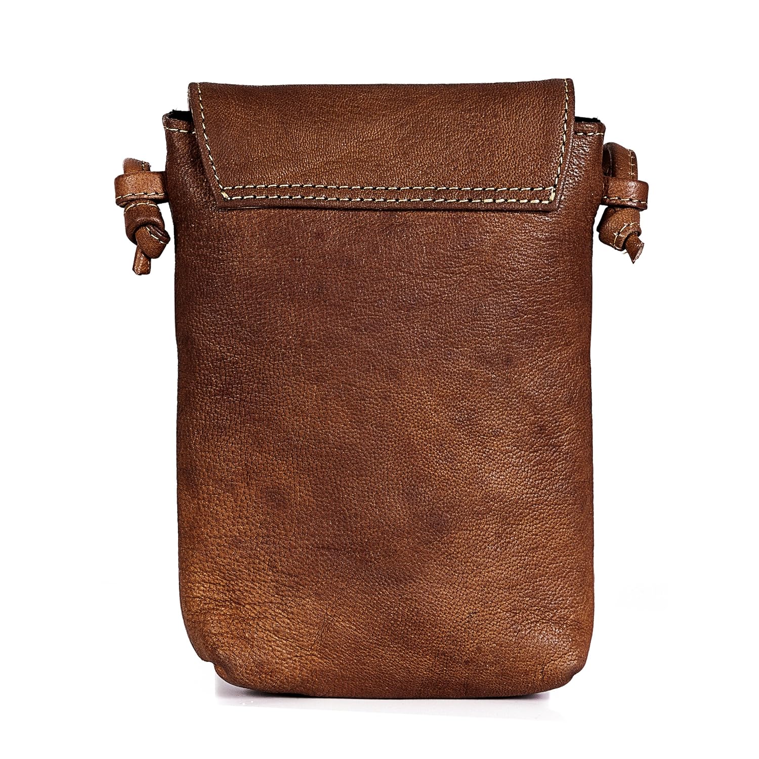 goatter girl's leather brown crossbody bag (small)