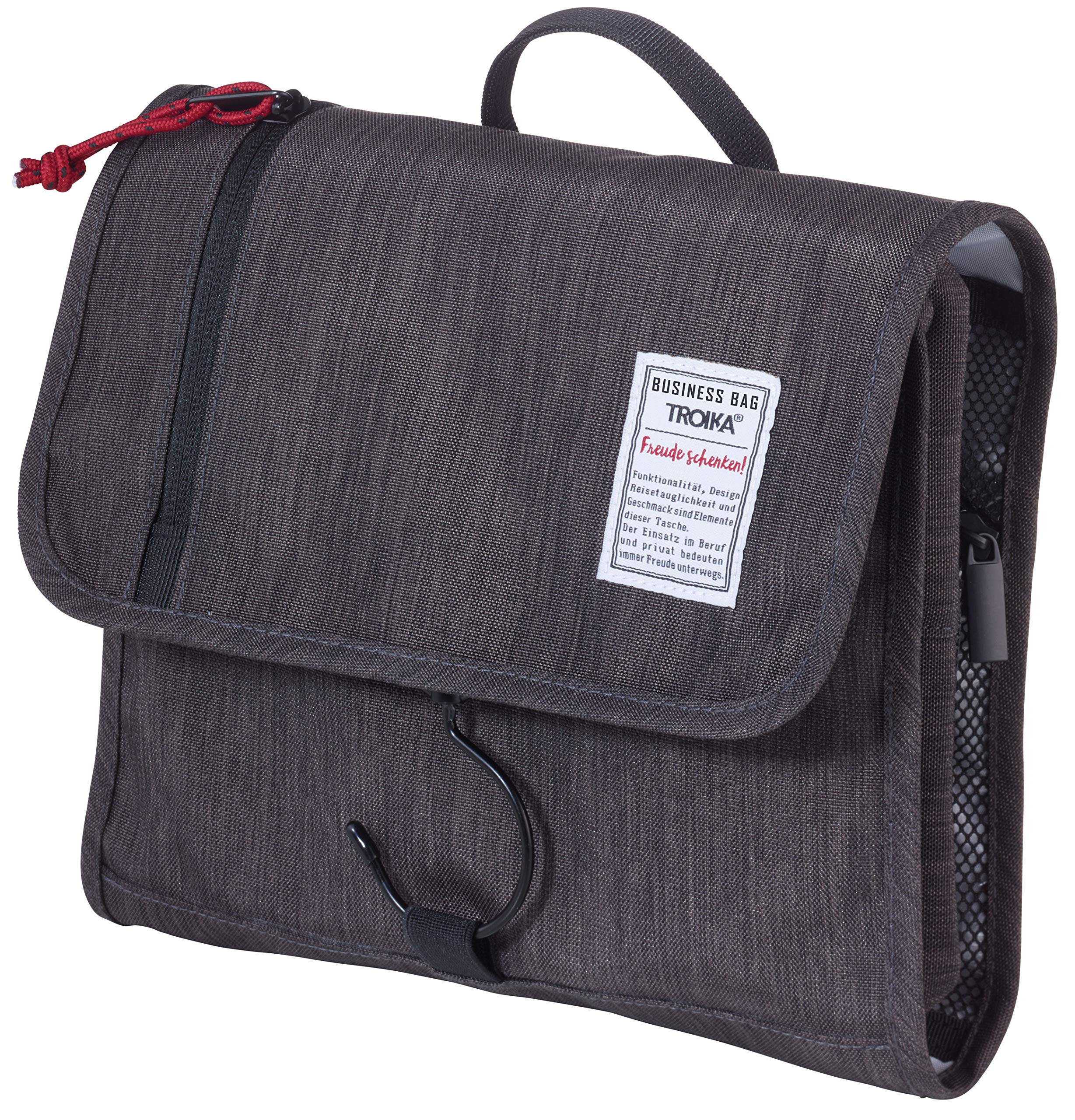 Troika Travel Toiletry Bag with Hanging Hook and Clasp