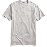 Amazon Brand - Goodthreads Men's Slim-Fit Short-Sleeve Crewneck Cotton T-Shirt, Heather Grey, Large
