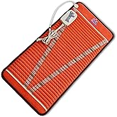 MediCrystal Infrared Heating Bio Stimulation Mat - Compact 48"L x 22"W - Natural Amethyst & Tourmaline Crystals - Adjustable Temperature 86°-158°F (30°-70°C) - Negative Ions - FDA Reg Manufacturer