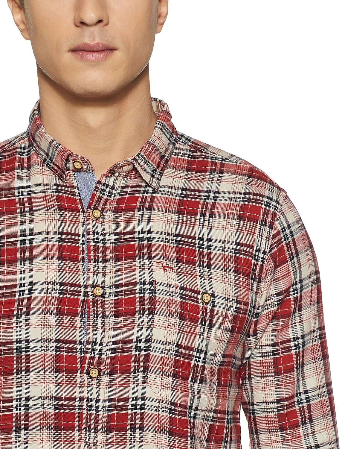 flying machine men's checkered slim fit casual shirt