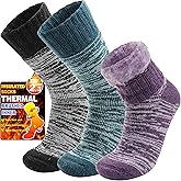 3 Pairs Warm Thermal Socks for Women & Men Winter Ski Thick Boot Insulated Socks for Cold Weather