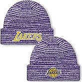 FOCO NBA Adult Official Marled Cold Weather Cuffed Knit Beanie in Clear Holiday Ball Ornament