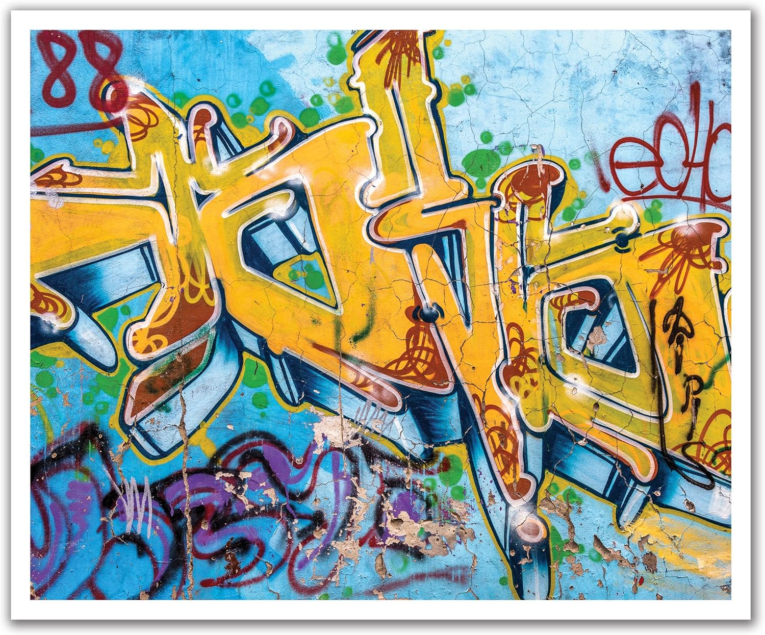 Jp London Poslt2274 Ustrip Lite Removable Wallpaper Decal Sticker Mural Graffiti Wall Street Art Mash Up 24 Inch X 19 75 Inch Amazon Com