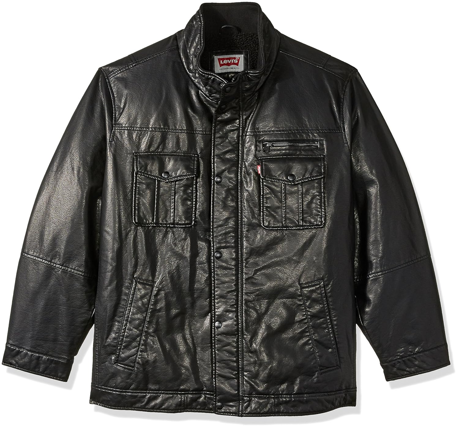 levis men black solid tailored jacket