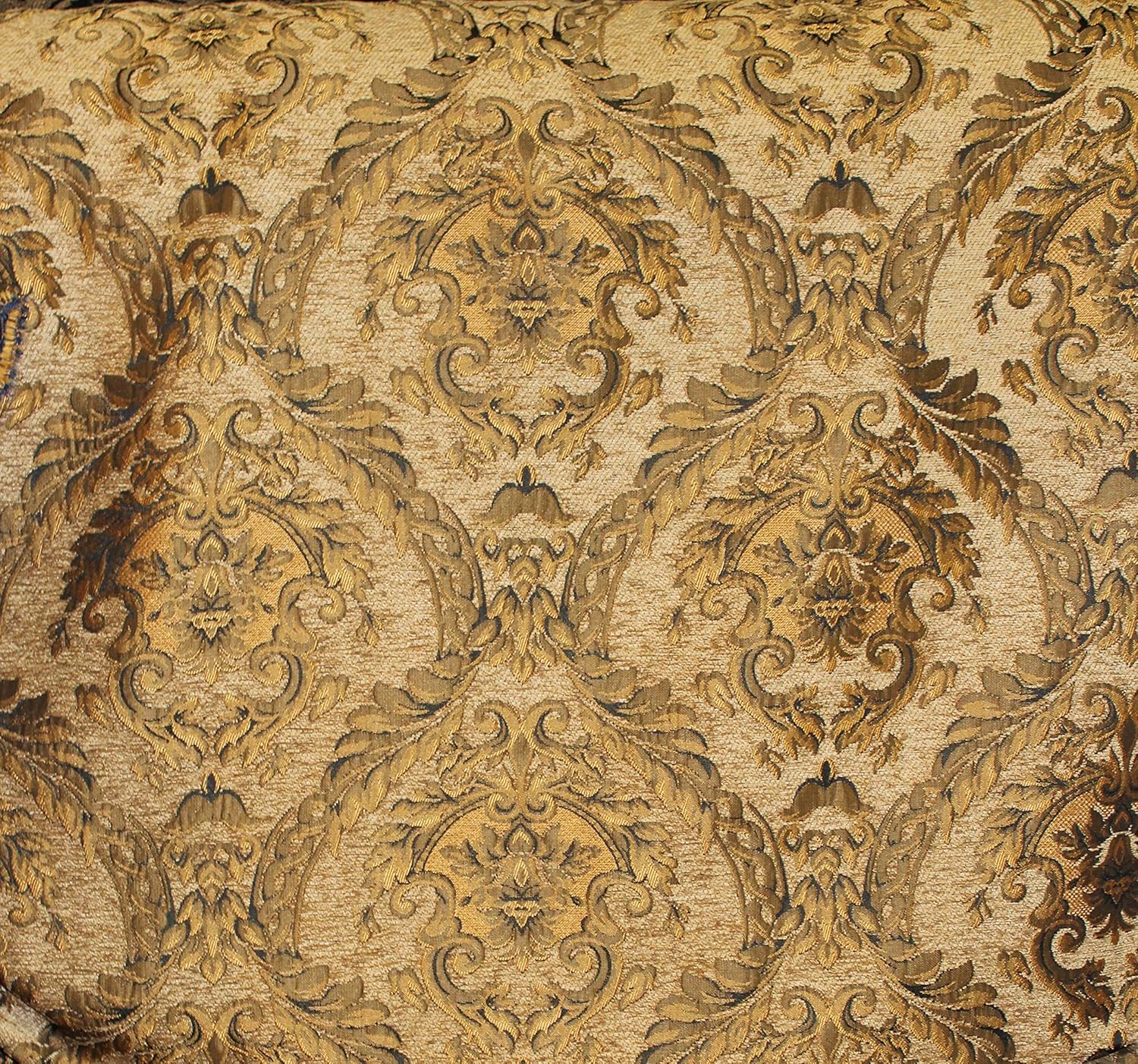 DAMASK TAPESTRY CHENILLE FABRIC UPHOLSTERY FABRIC, L.GOLD