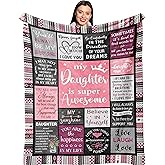 Ruvinzo Daughter Gifts from Mom Dad, Birthday Gift for Daughter, Daughters Birthday Gifts Idea, Daughters Blanket 60” x 50”