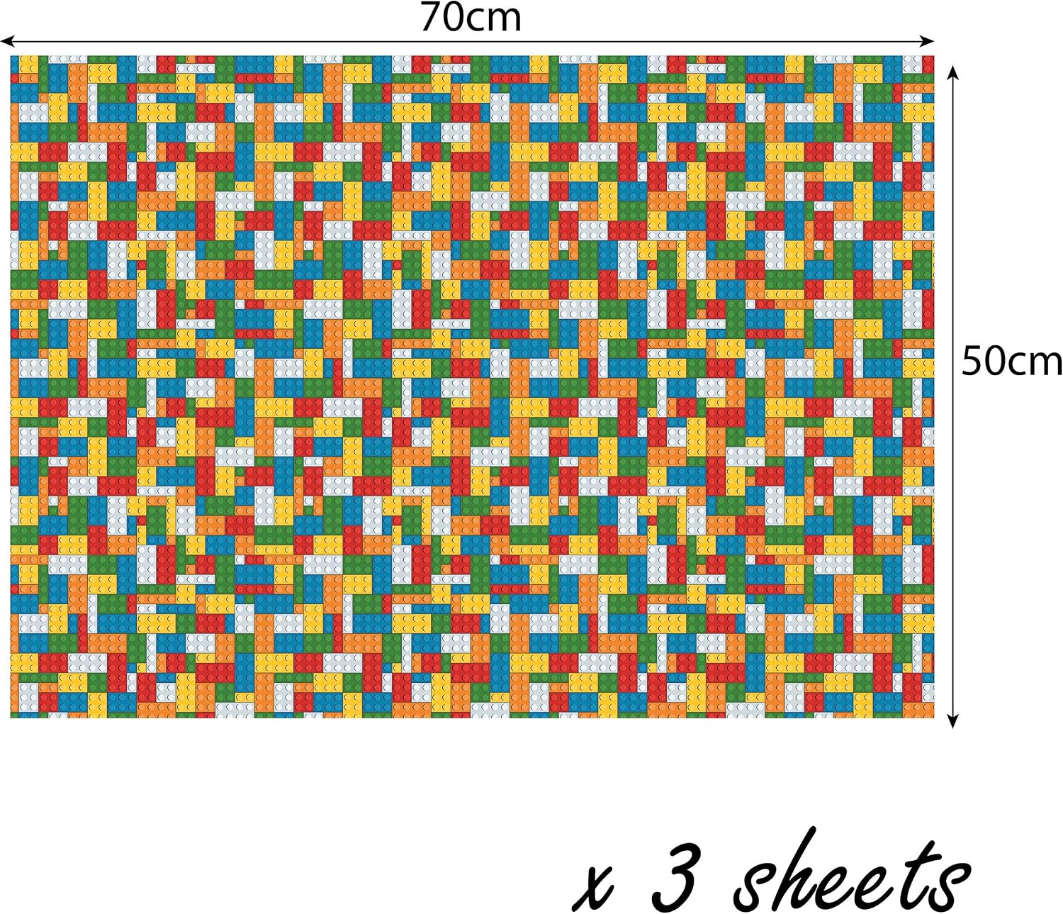 4 x Building Blocks Recyclable Wrapping Paper for Boys and Girls, Premium Gift Wrap Sheets for Kids Birthday Father's Day - Image 5