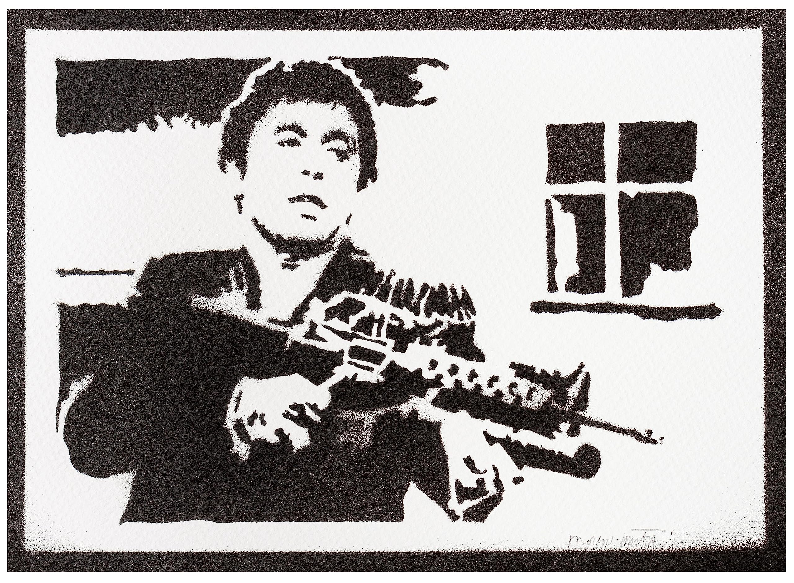 moreno-mata Real Handmade Graffiti Scarf... Films Poster Tony Montana Room Decor Home Wall Art Decoration Bedroom Gifts for Men and Women