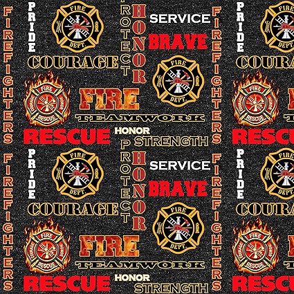 The Yard-Firetrucks Cotton Fabric