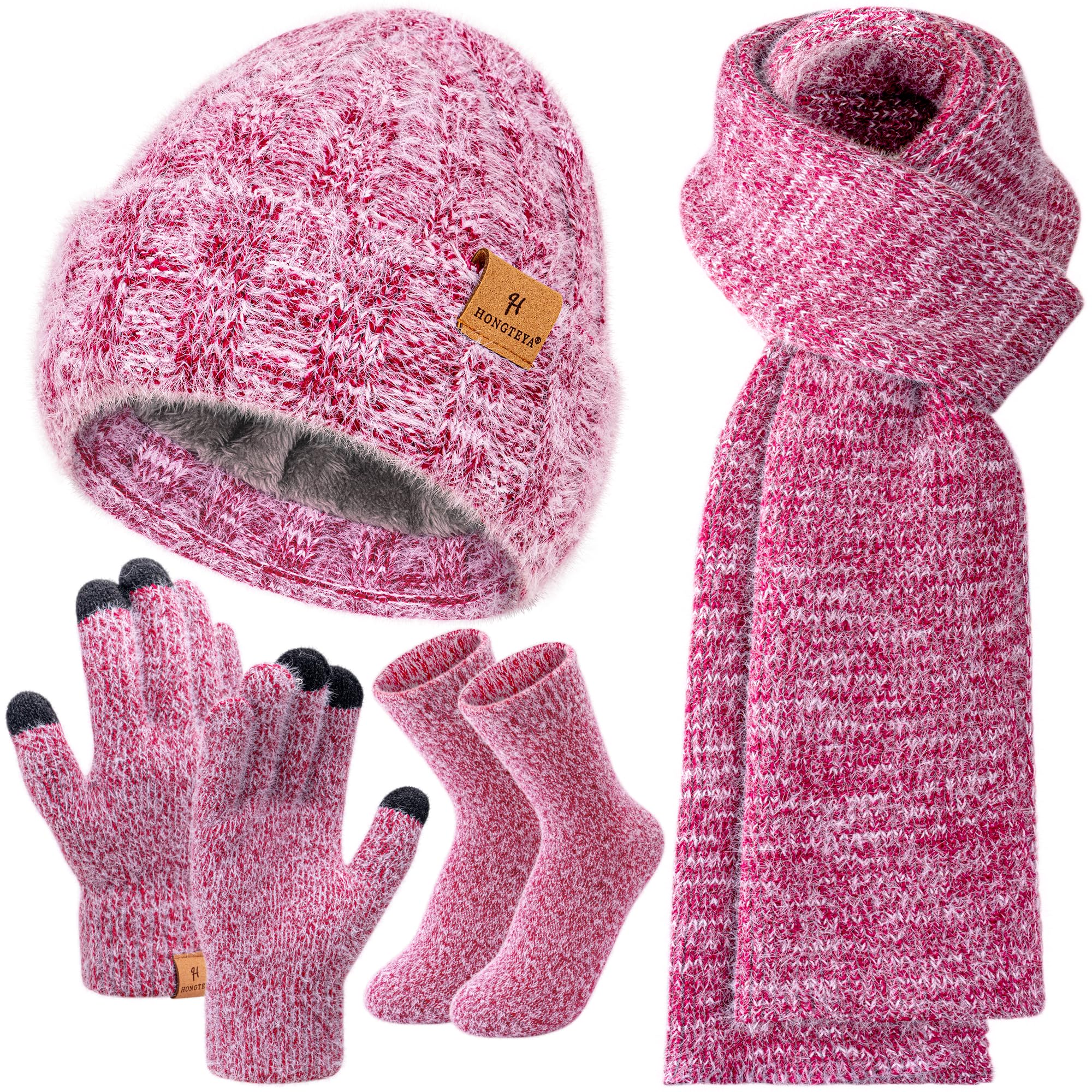 Photo 1 of ********SIMILAR****** HONGTEYA Womens Winter Warm Knit Beanie Hat (US, Alpha, One Size, Wine Red)