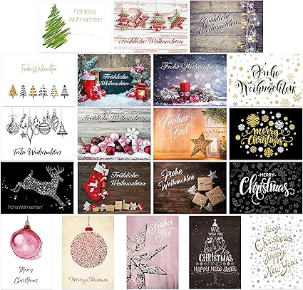 Biglietti Di Natale Jpg.Set Di 20 Cartoline Natalizie Diverse Biglietti Di Natale Biglietti Di Auguri Di Natale Moderni E Classici Amazon It Cancelleria E Prodotti Per Ufficio