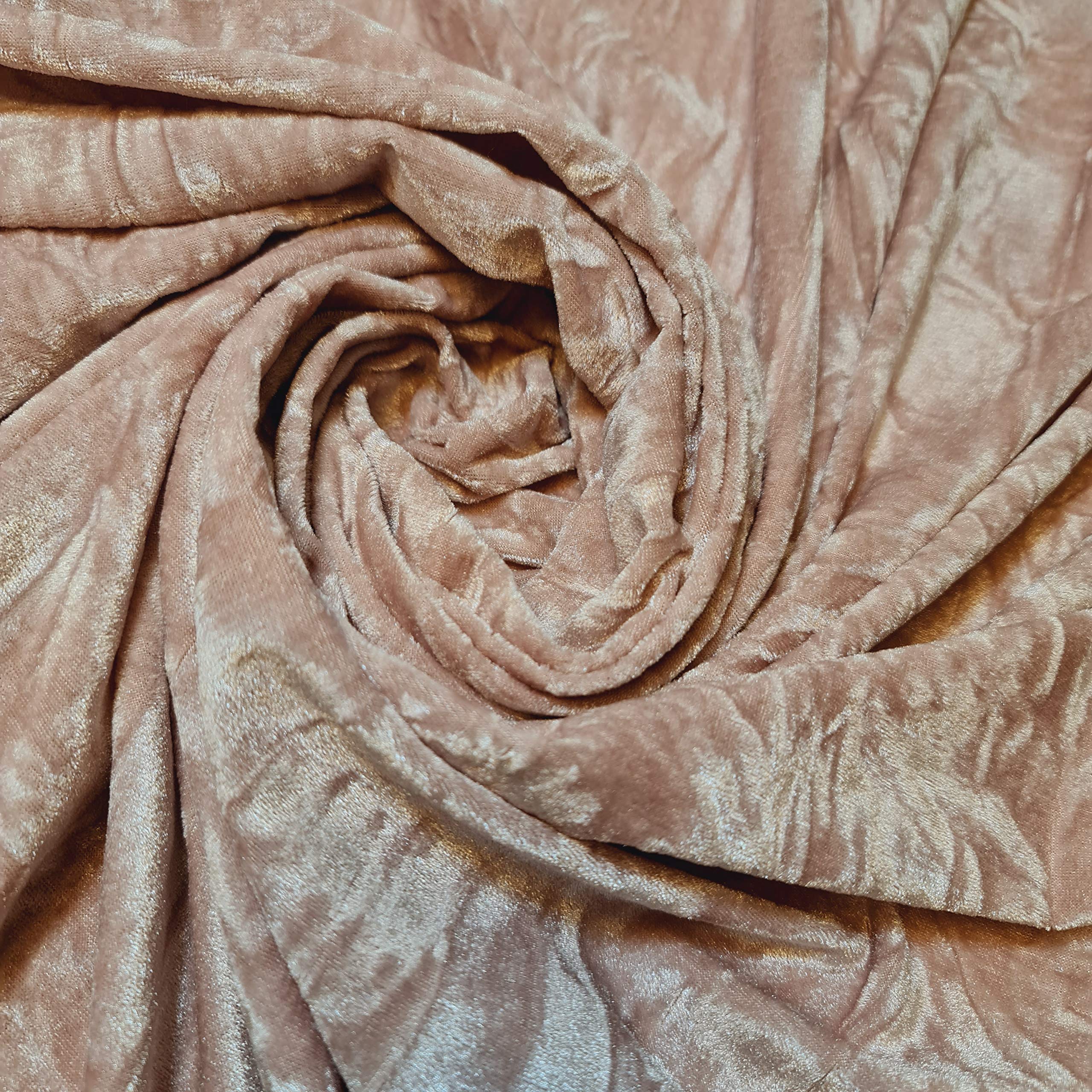 Textile Station Premium Quality Marble Crushed Velvet Medium Weight Stretch Fabric Material 58" Wide Available in 26 Colours (Stone)