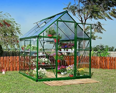 Palram Hybrid Gewachshaus Grun 186x185x208 Cm Amazon De Garten