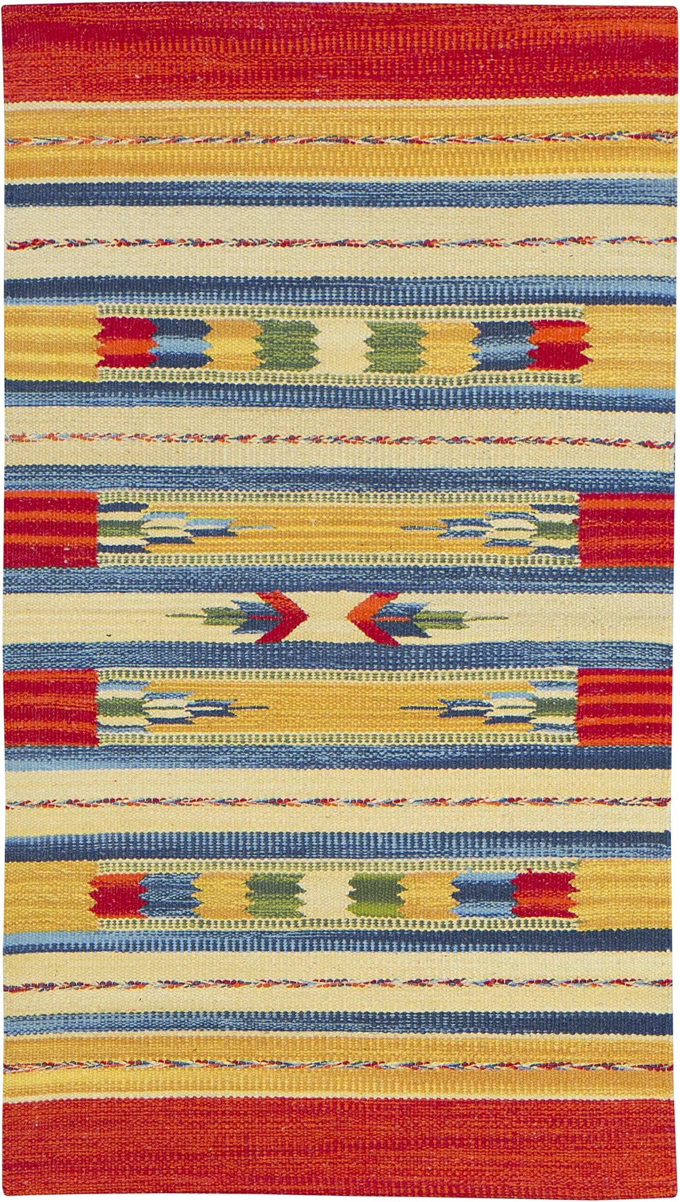 Jute & Co. Kilmi Cotton Carpet, Colour- Multicolour, Dim. 55 x 90 Cm.