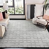SAFAVIEH Impressions Collection Area Rug - 7'6" x 9'6", Grey, Handmade Wool, Ideal for High Traffic Areas in Living Room, Bed