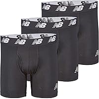 New Balance Men's 6" Boxer Brief Fly Front with Pouch, 3-Pack