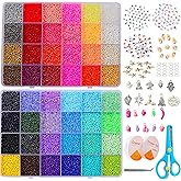 YITOHOP 36000+pcs 2mm 48 Colors Glass Seed Beads for Bracelet Jewelry Making Kit, Beads Assortments Kit for Adults Girls Small Beads for Necklace Ring Making | Top Best Birthday Gifts