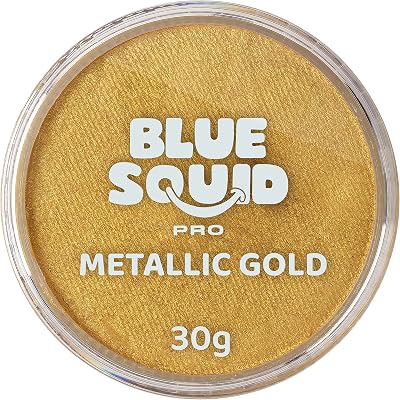 Blue Squid Metallic Gold Face Paint 30g Pro Water Based Cake