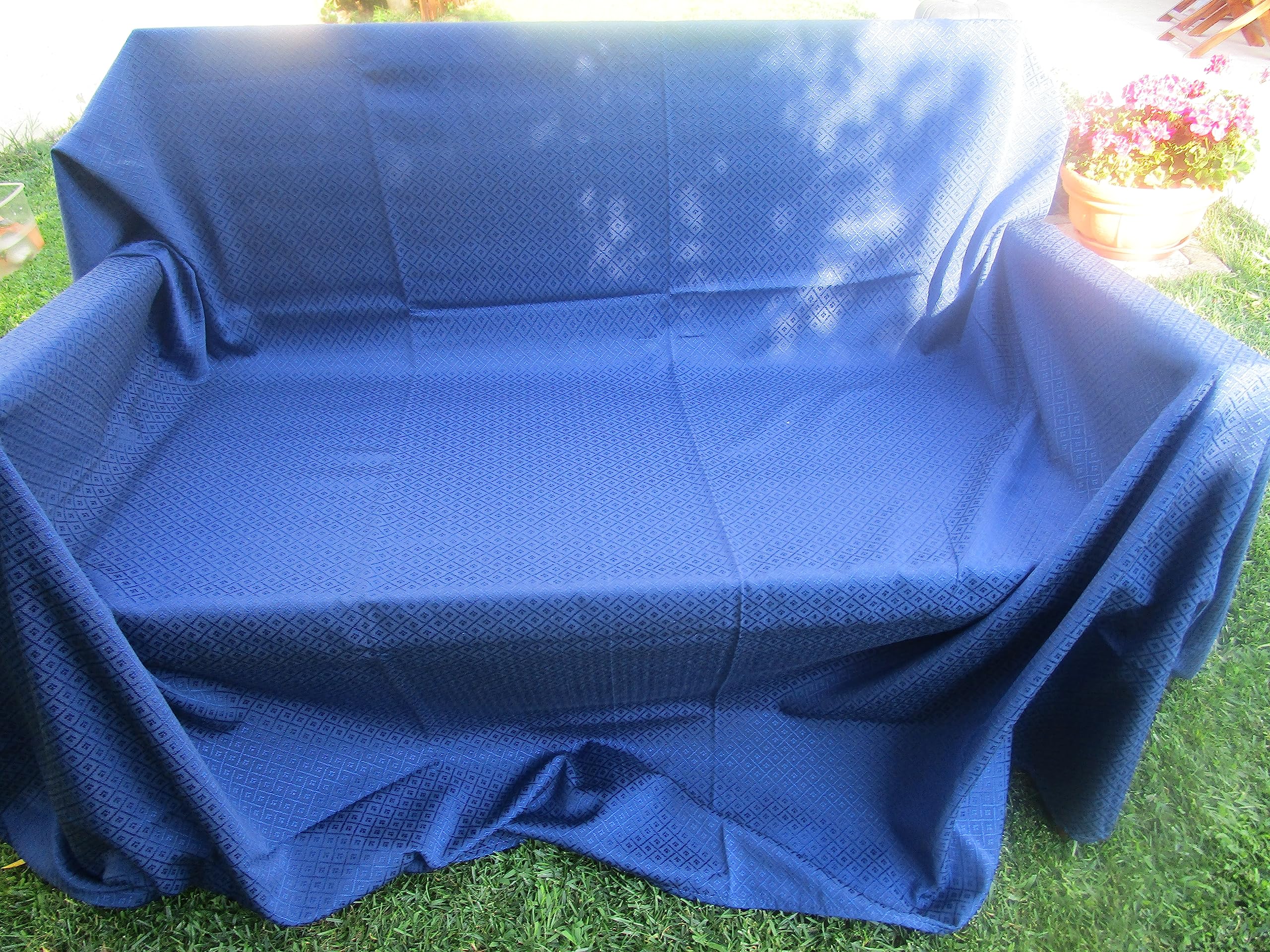 Pago Poco I pay little I pay little Furniture cover in solid color Damask Size: 200x280 Made in Italy New for 2022!!! (Blue)