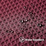Shower Curtain 152x182cm Burgundy with Metal Hooks, Waffle Fabric view 3