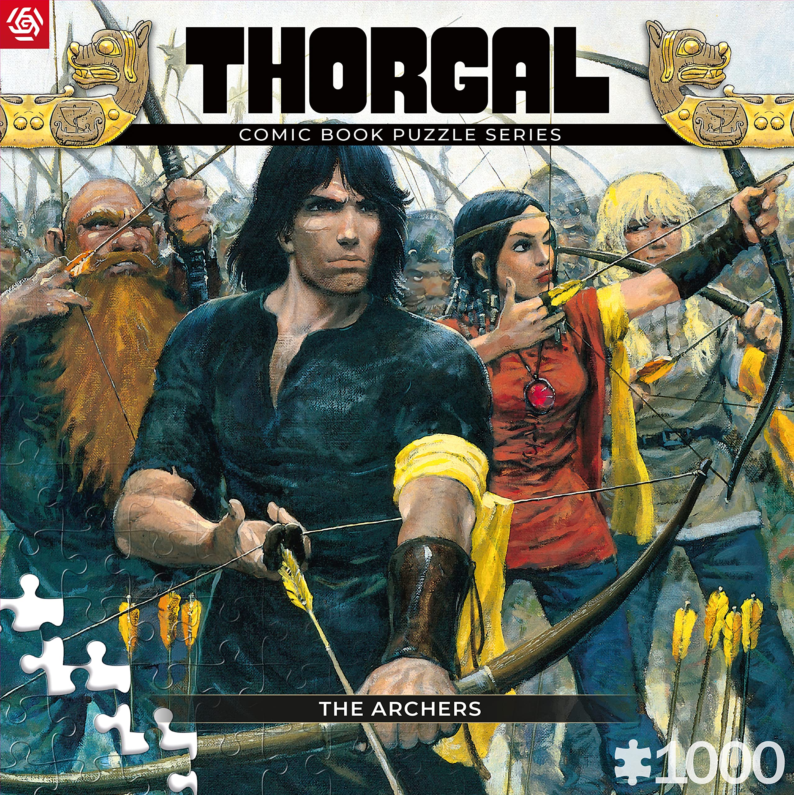Good Loot Comic Puzzli Series Thorgal The Archers Puzzle Graphic for Adults and Teenagers 1000 Pieces Puzzle Inspired by the Popular Comic 68.3 x 48 cm