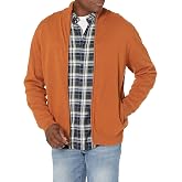 Amazon Essentials Men's Full-Zip Cotton Sweater, Ribbed Funnel Neck