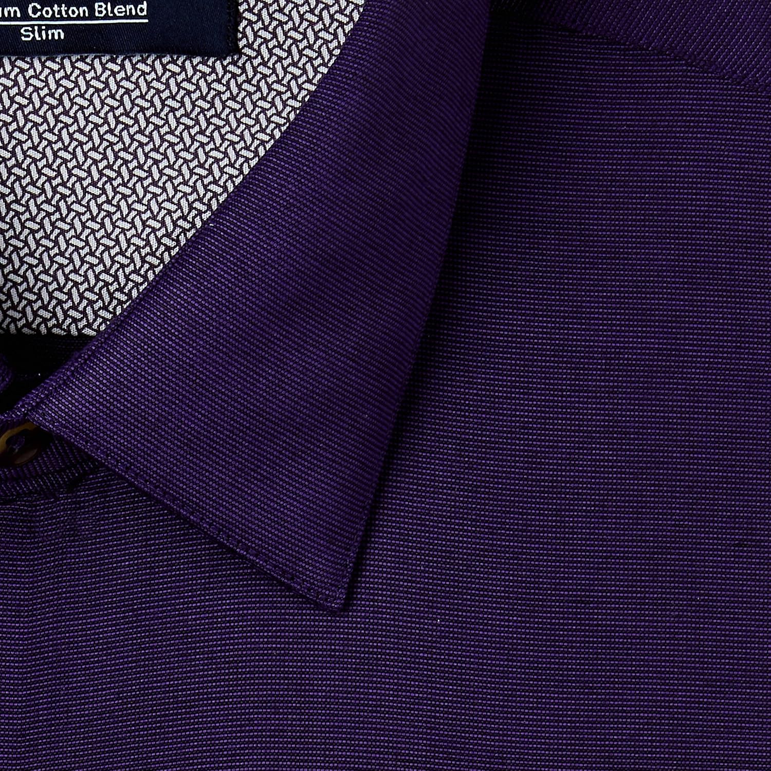 peter england men's plain slim fit synthetic formal shirt