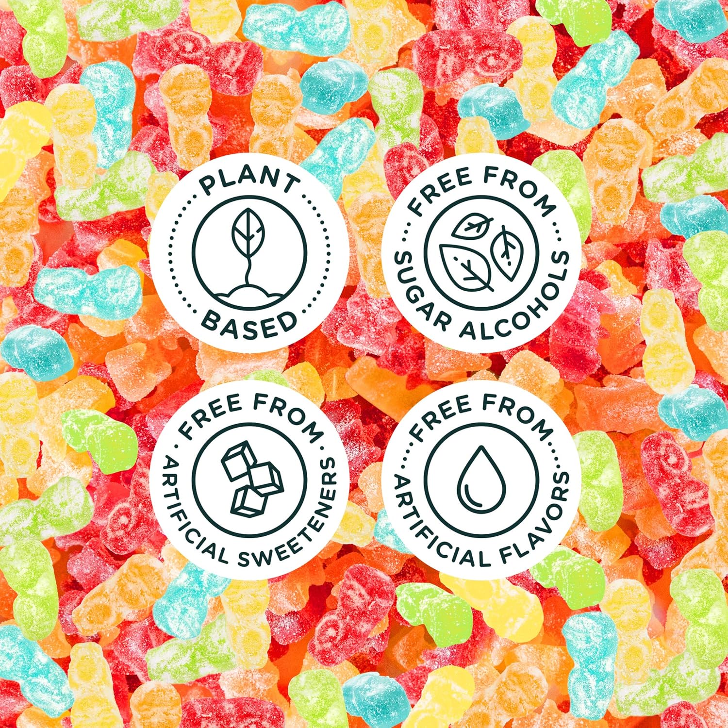 SmartSweets Sour Blast Buddies, Candy with Low Sugar (3g), Low Calorie, Plant-Based, Free From Sugar Alcohols, No Artificial Colors or Sweeteners, 1.8 oz. (Pack of 12) : Grocery & Gourmet Food