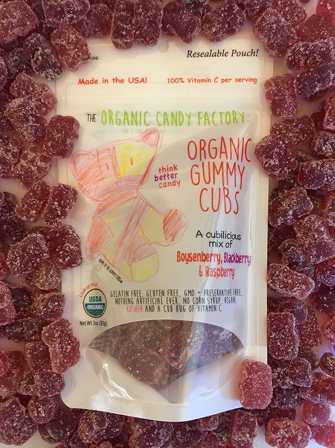 Organic Gummy Cubs Vegan & Kosher Gummy Bears No