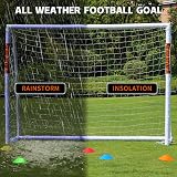 Northern Stone Ultimate All Weather uPVC Football Goal 8ft x 6ft Garden view 6
