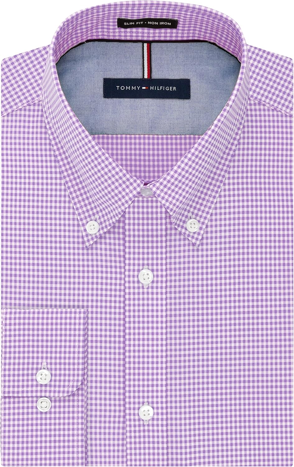Tommy Hilfiger Men's Dress Shirt Slim Fit Non Iron Gingham at  Men’s Clothing store