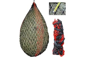 T TEKE Deluxe Slow hay Feeder hay nets, 1-3/4" Feeding Holes, Horse Supplies hay Bags for Horses, Goats