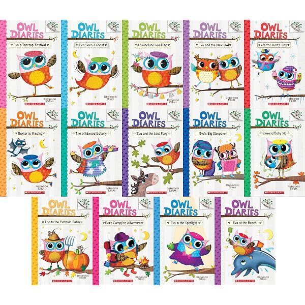 OWL Diaries 絵本15冊　全冊音源付　マイヤペン対応　新品 Owl Diaries 15 Books Series Set: Rebecca Elliott, Rebecca Elliott