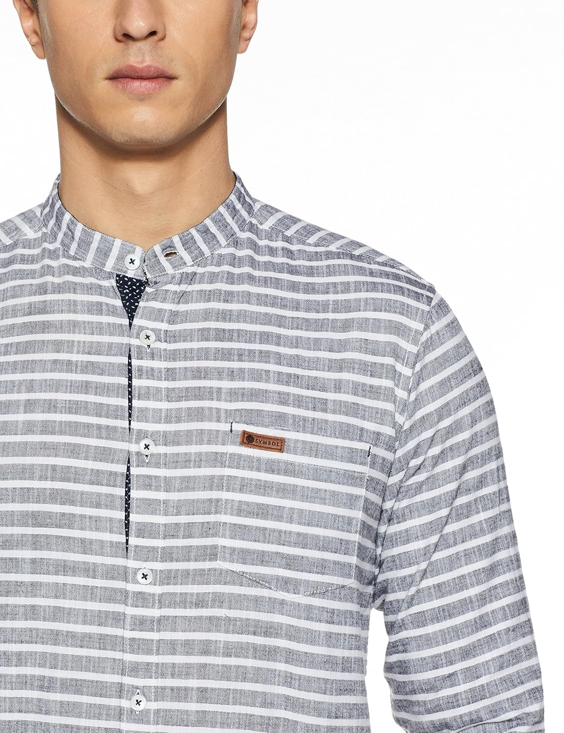 symbol amazon brand men's slim fit casual shirt