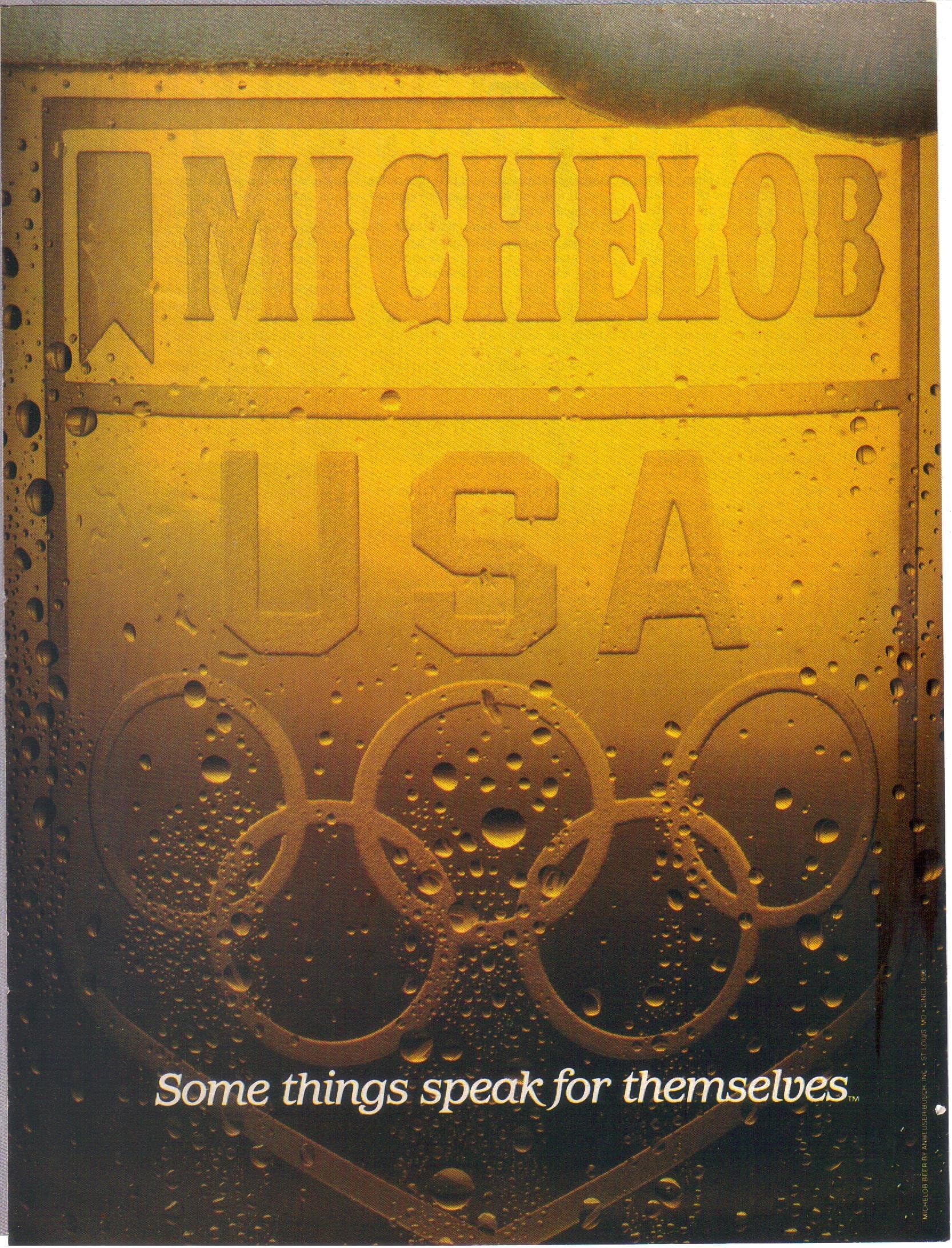 Vintage Print Ad: Michelob Beer"Some Things Speak for Themselves" 1984
