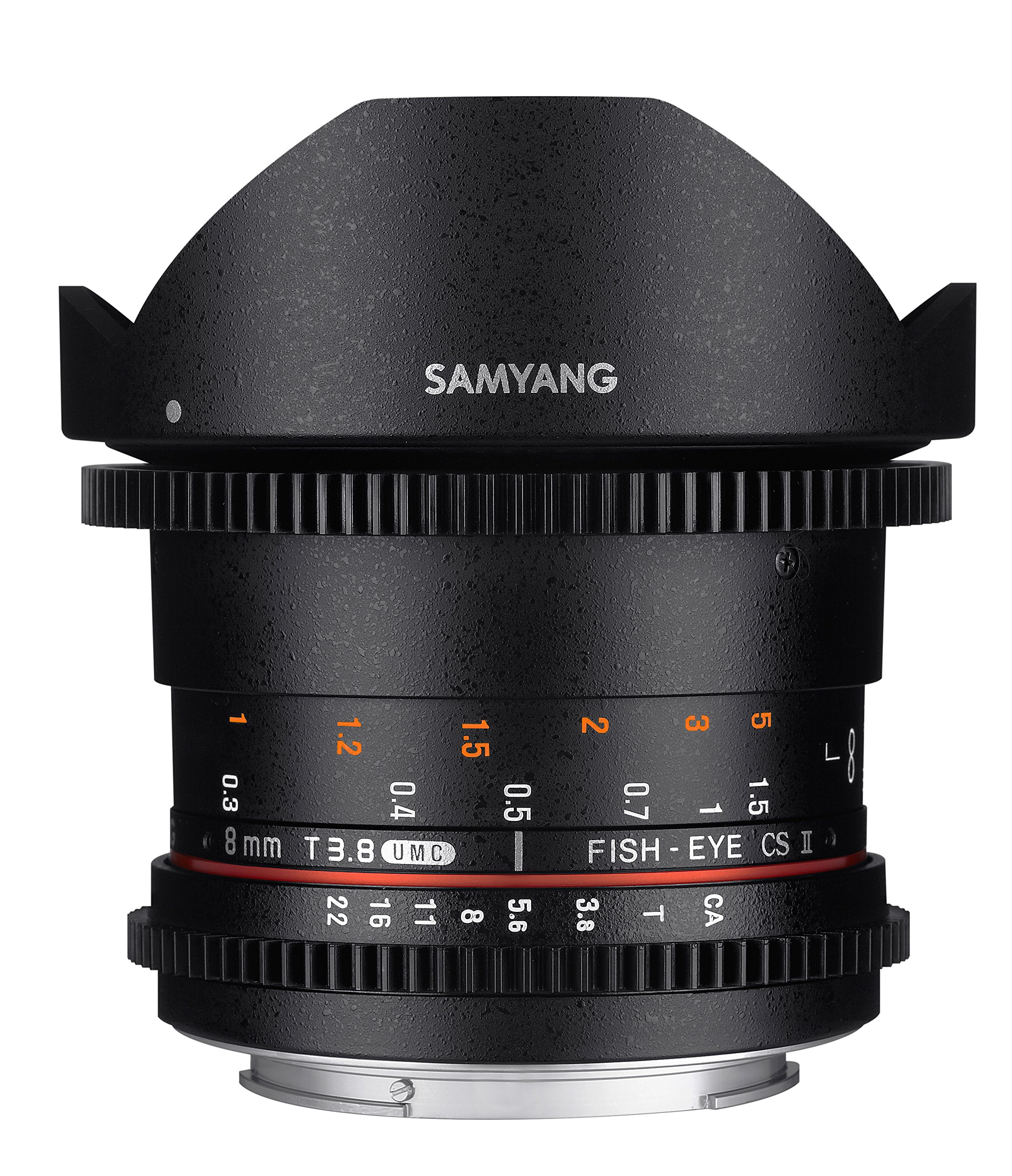 Samyang 8 mm T3.8 VDSLR II Manual Focus Video Lens for Canon DSLR Camera