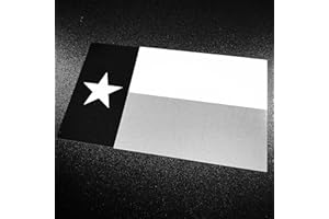 LONE STAR SIGNS Texas Flag Black & White - Sticker