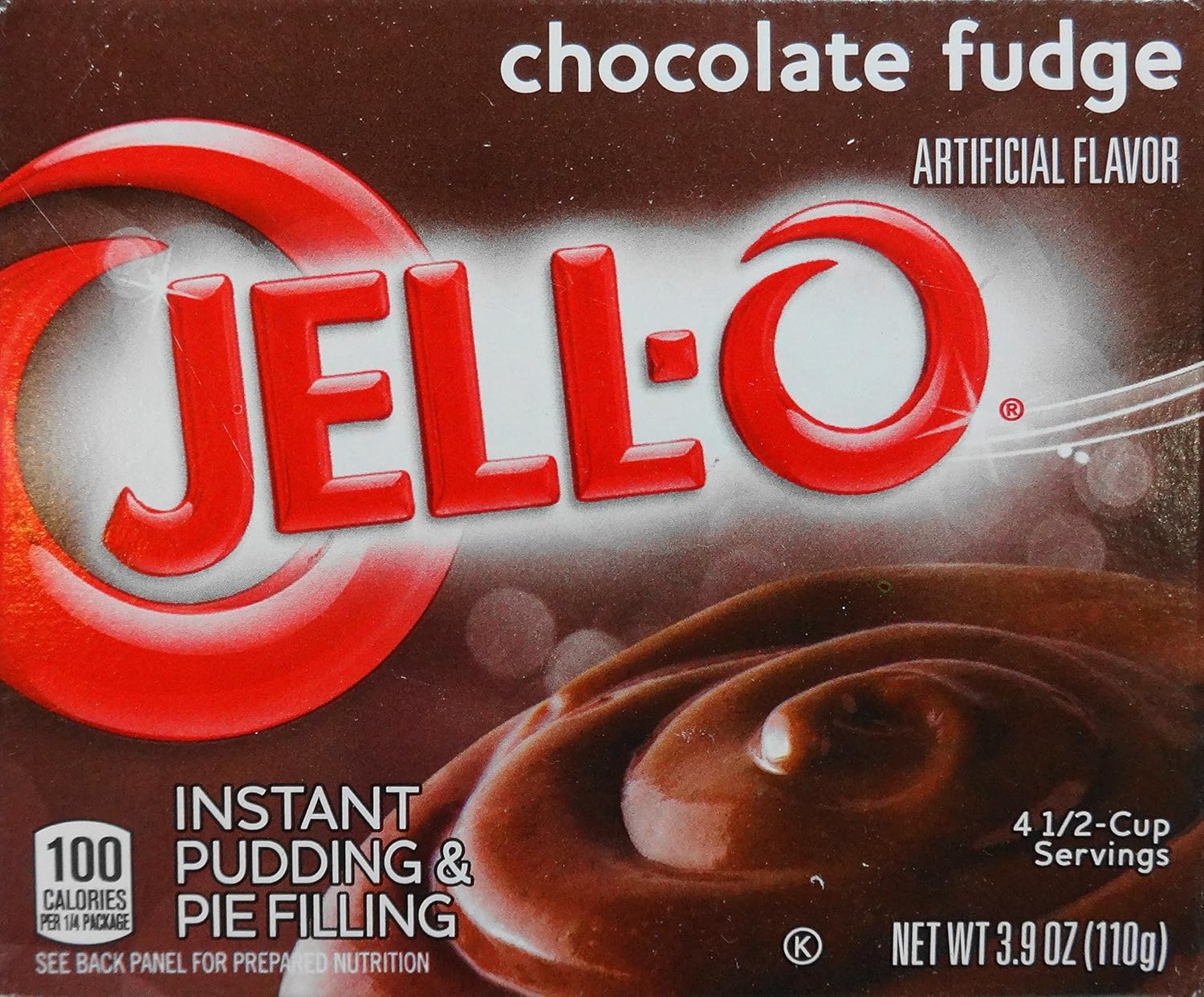 JellO Chocolate Fudge Instant Pudding, 3.9 Ounce (118g