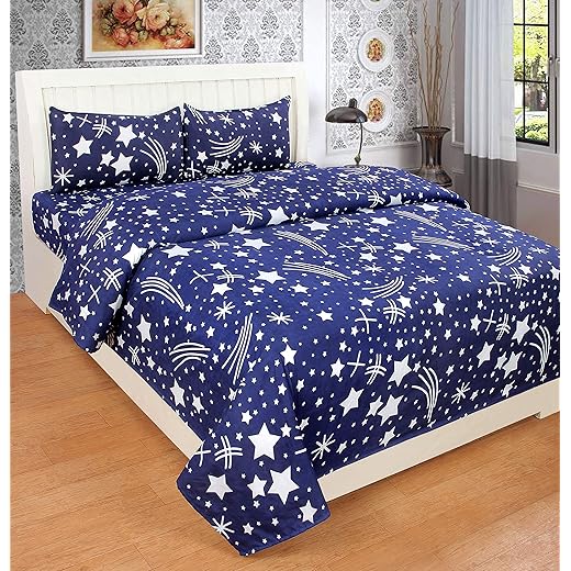 Grab Fast Double BEDSHEET with 2 Pillow Covers