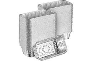 MontoPack Aluminum Disposable Loaf Pans | Deep Standard Size 8.5” x 4.5” Extra Thick Foil Bread Containers for Baking, Food Storage & Takeout | Eco-Friendly &