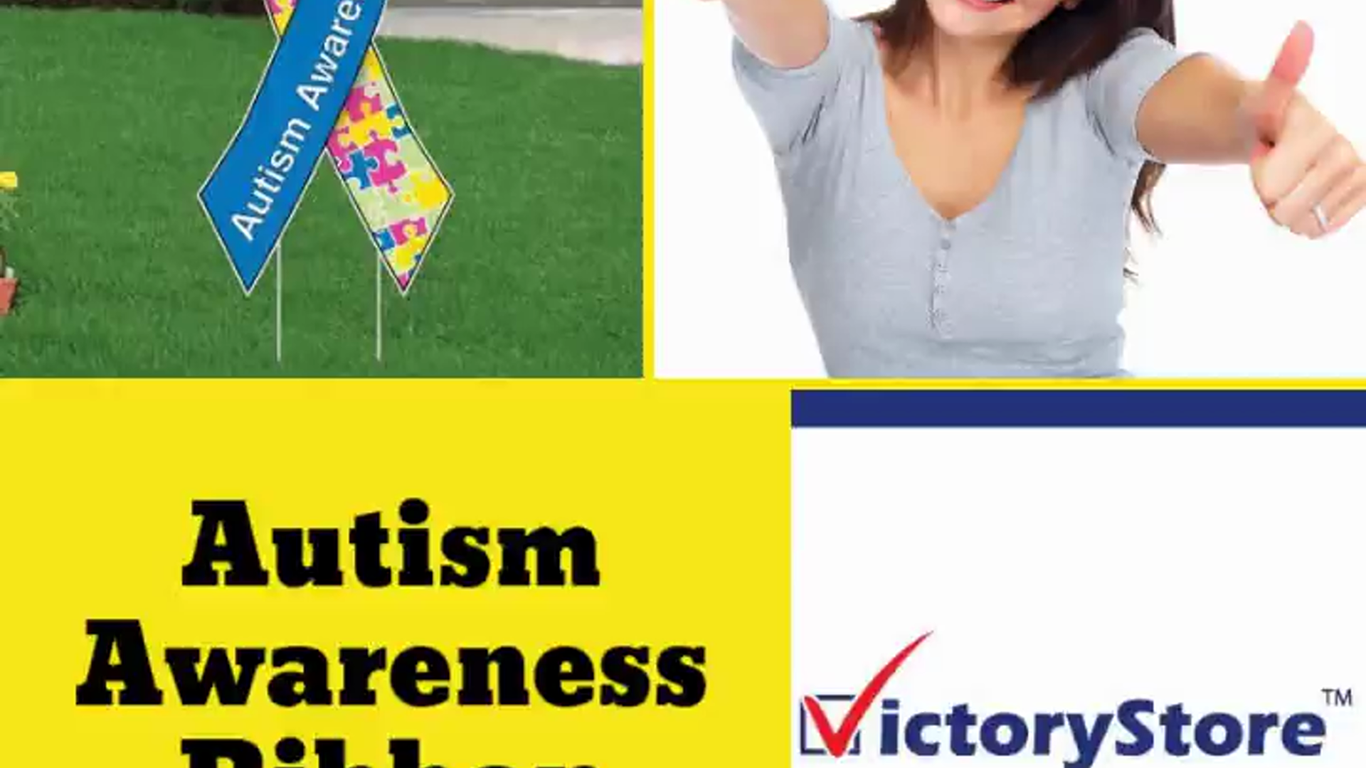 Watch Autism Awareness Ribbon Yard Sign on Amazon Live