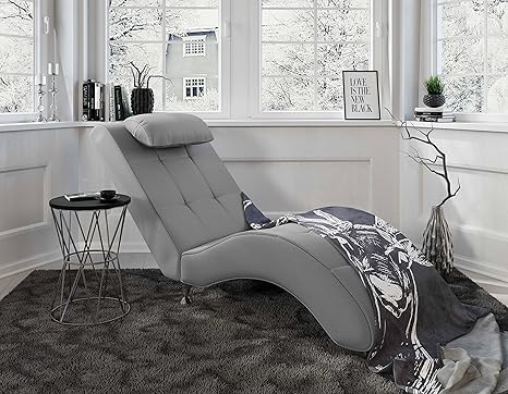 Myhomery Relaxliege Tanja Liege Zum Entspannen Relaxsessel Furs Wohnzimmer Moderne Recamiere Mit Stoff Chaiselongue Grau Amazon De Kuche Haushalt Wohnen
