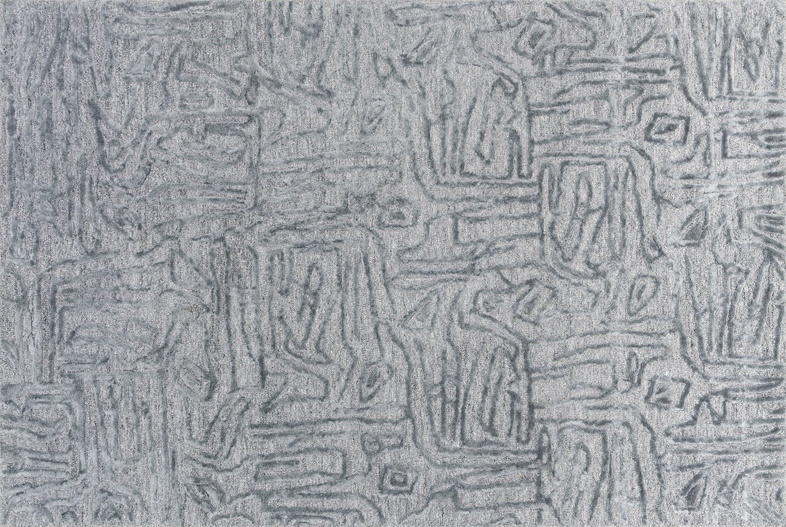 Loloi Rugs Juneau Collection Area Rug, 5' x 7'-6", Light Blue