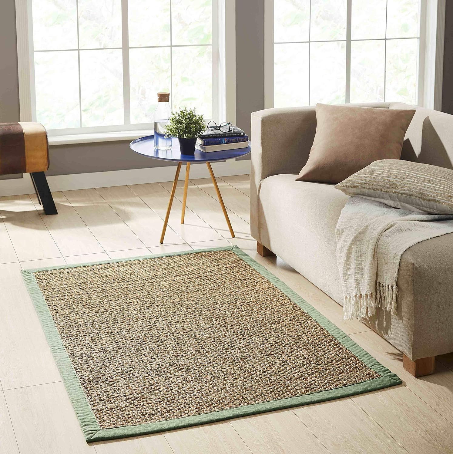Amazon Com Chesapeake Seagrass 40 Inch By 60 Inch Area Rug Sage Furniture Decor